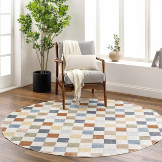Hauteloom Alie Colorful Checkered Washable Rug