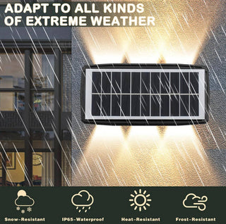 OutdoorSolarOutlet - Solar Wall Lights Outdoor Waterproof Led Up and Down Wall Lights,Solar Outdoor Lights Wall Sconce Exterior Lighting