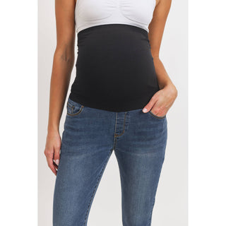 Stretch Maternity Skinny Jeans With Elastic Belly Band