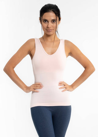 Built-In-Bra Tank: Almond