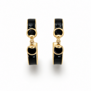 Derby Horse Bit Color Hoop Earrings - Slim & Sleek