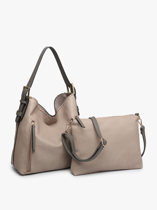 Jen & Co. - Alexa 2-in-1 Hobo Bag w/Dual Zip Compartments | M1816A