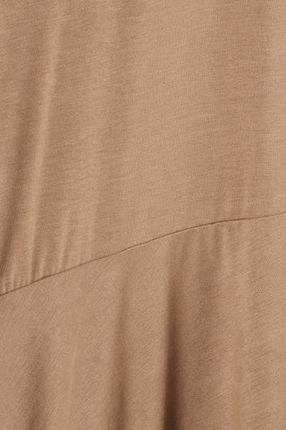 Plus Knit Solid Jersey Ruffled Maxi Dress