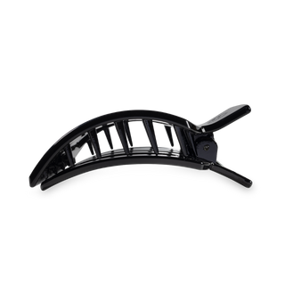 TELETIES - Square Flat Hair Clip | Med. | Jet Black