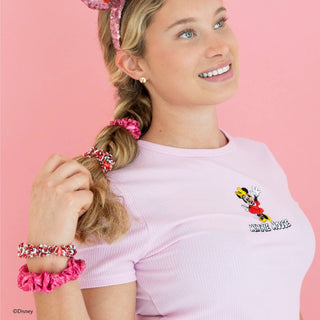 TELETIES - Minnie Mouse Large Silk Scrunchies