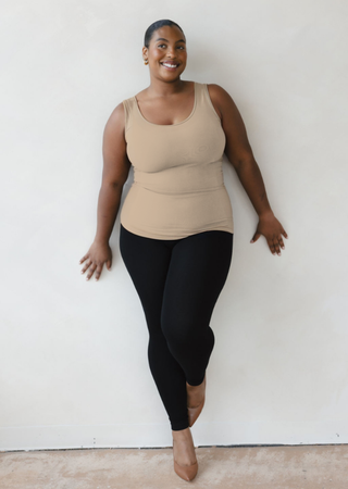 Reversible Tank - Curvy Fit: Toffee