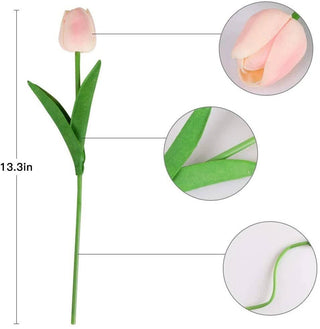 Home Collection - Home Collection 10-Pack Artificial Tulips Real Touch Silk Flowers