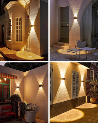 OutdoorSolarOutlet - Solar Wall Lights Outdoor Waterproof Led Up and Down Wall Lights,Solar Outdoor Lights Wall Sconce Exterior Lighting