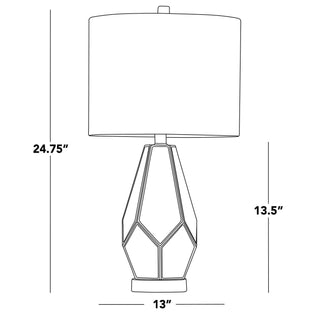 LumiSource Geo Rain Glass Table Lamp Set in Gold
