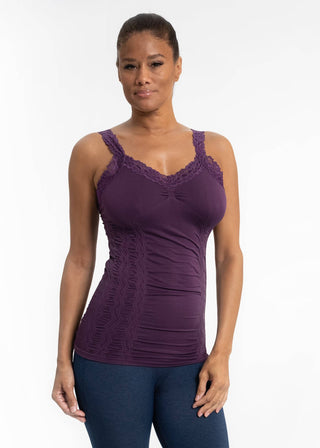 Lace Cami: Eggplant