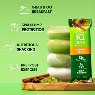 IQBAR - IQBAR Matcha Chai | Brain + Body Keto Protein Bars