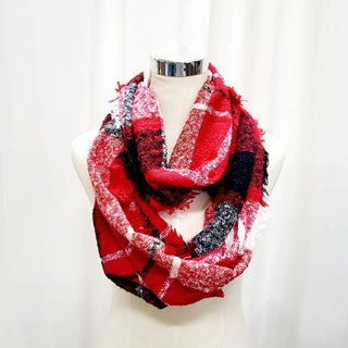 Plaid Pattern Infinity Scarves