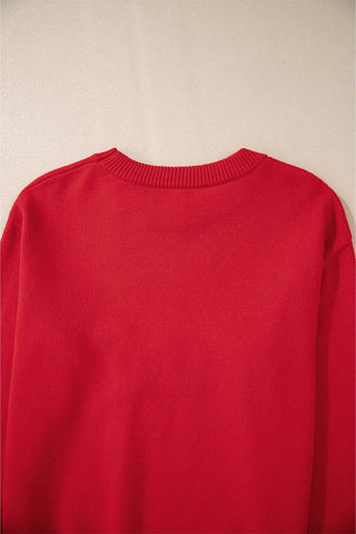 Red Merry Pearl Sweater