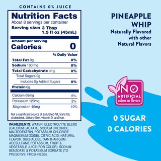 Sugar Free Pineapple Whip Hydration Syrup with Electrolytes - 375 ml