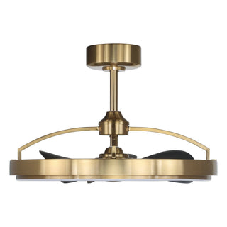 Brio Lighting - Ceiling Fan Modern LED BreezeLite 27" Copper Mount Caged