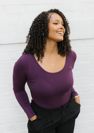 ELIETIAN - Reversible Long Sleeve - Curvy Fit - Spice