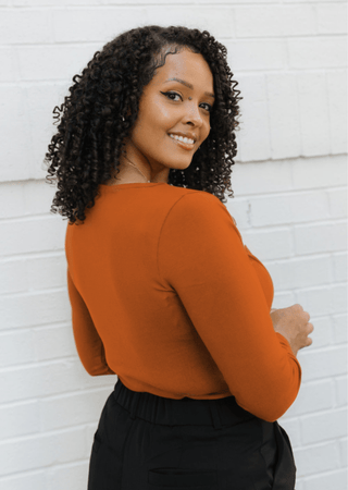 ELIETIAN - Reversible Long Sleeve - Curvy Fit - Spice - Just Believe Boutique