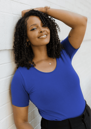 ELIETIAN - Short Sleeve Top - Curvy Fit - Just Believe Boutique