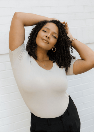ELIETIAN - Short Sleeve Top - Curvy Fit - Just Believe Boutique