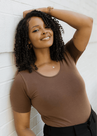 ELIETIAN - Short Sleeve Top - Curvy Fit - Just Believe Boutique