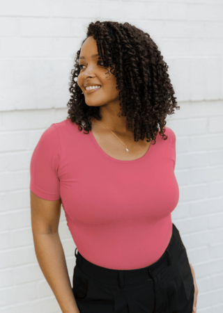 ELIETIAN - Short Sleeve Top - Curvy Fit - Just Believe Boutique