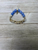 blue bead with Gold chain