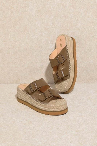 Espadrille Slide, Sandals - Just Believe Boutique