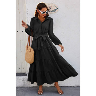 Black Tiered Maxi Dress