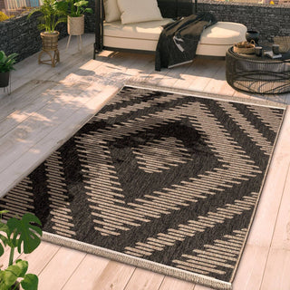 Paco Home - In- & Outdoor Rug Cologne with Bohemian Diamond Pattern
