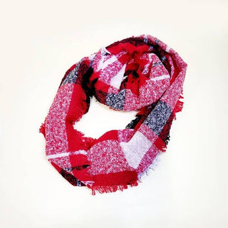 Plaid Pattern Infinity Scarves