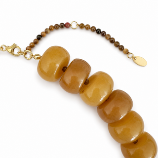 Chunky Resin & Natural Stone Bead Necklace