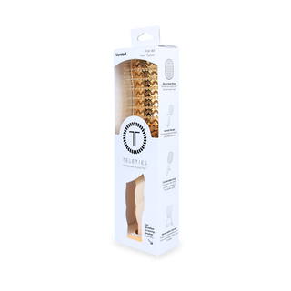 TELETIES Vented Hair Brush Tan for Faster Blowouts