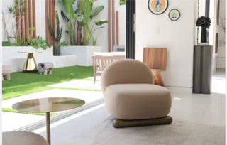 Statements by J - Pasha Shearling Latte Lounge Chair, Cozy Accent Chair