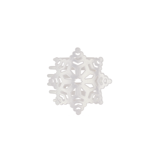 TELETIES glitter snowflake flat hair clip, white snowflake design with cutout details