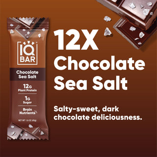 IQBAR - IQBAR Chocolate Sea Salt | Brain + Body Keto Protein Bars