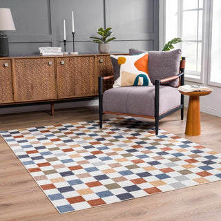 Hauteloom Alie Colorful Checkered Washable Rug