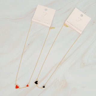 Double Hearts Necklace for Lovers