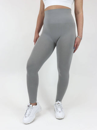 High-Waisted Leggings: NEUTRAL GREY