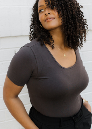 ELIETIAN - Short Sleeve Top - Curvy Fit