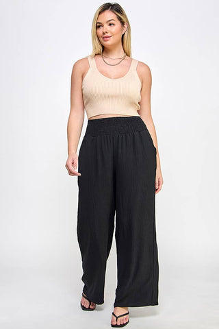 Wide Leg Black Pant- plus