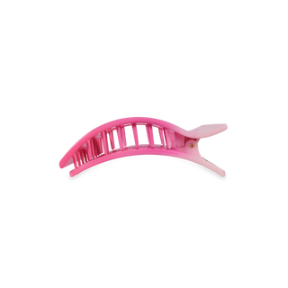 TELETIES Flat Rectangle Hair Clip - Kiss & Tell in Pink