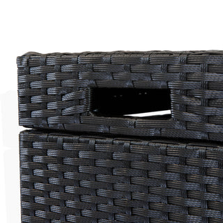 Sunnydaze Decor - Wicker Outdoor Trash Cans - Set of 2 - 26 Gal. and 15 Gal.
