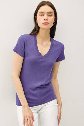 CLASSIC V-NECK SHORT SLEEVE SLIM T-SHIRT