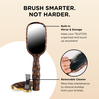 TELETIES - Boar Bristle Hair Brush | Tortoise