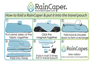 RainCaper - Black & Camel Rain & Travel Cape