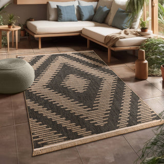 Paco Home - In- & Outdoor Rug Cologne with Bohemian Diamond Pattern