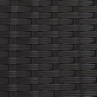 Sunnydaze Decor - Resin Wicker Storage Deck Box with Handles - Black