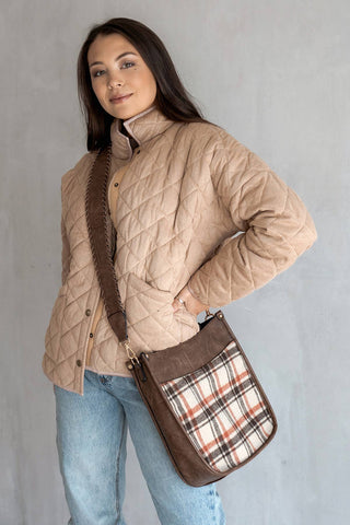 Chloe Plaid Crossbody with Guitar Strap