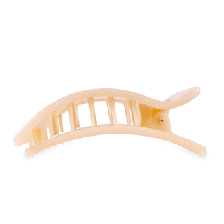 Flat Rectangle Hair Clip | Large | Almond Beige - Just Believe Boutique
