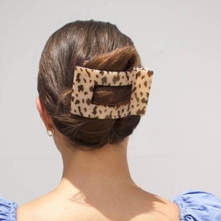 Flat Rectangle Hair Clip | Large | Blonde Tortoise - Just Believe Boutique